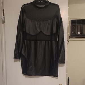 Elegant Black Sheer Dress